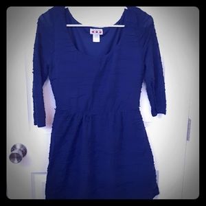 Juniors Navy Textured Dress